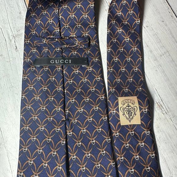 Gucci 100% Silk Pattern Print Ties - Picture 5 of 8